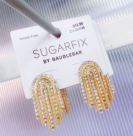 SugarFix By BaubleBar Crystal Drop Earrings Holiday Festive Jewelry #target #sugarfix #sugarfixbybaublebar #targetaccessories #holidayjewelry #holidaygifts #giftideas 