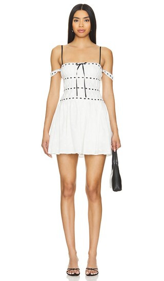 Carmen Mini Dress in White | Revolve Clothing (Global)