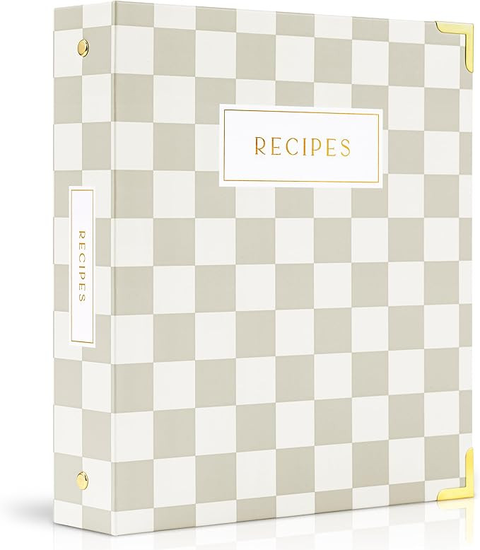 Aesthetic Recipe Binder with Waterproof Cover - The Perfect Recipe Book with Plastic Sleeves to W... | Amazon (US)
