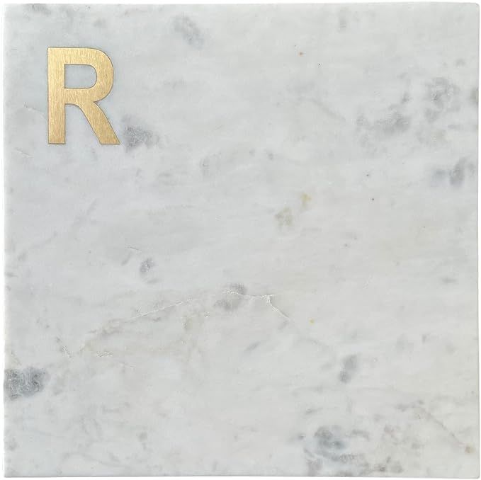 Boards by Bleu Monogram Marble Cheese Board, Hand Crafted Marble Cutting Board from White Marble ... | Amazon (US)