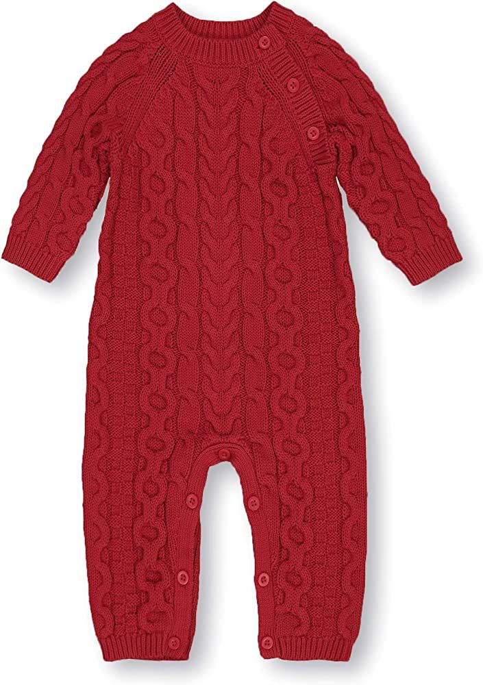 Hope & Henry Layette Baby Cable Knit Sweater Romper | Amazon (US)