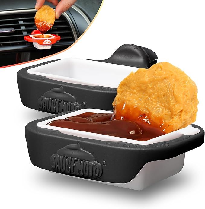 Saucemoto Dip Clip | An in-car sauce holder for ketchup and dipping sauces. As seen on Shark Tank... | Amazon (US)