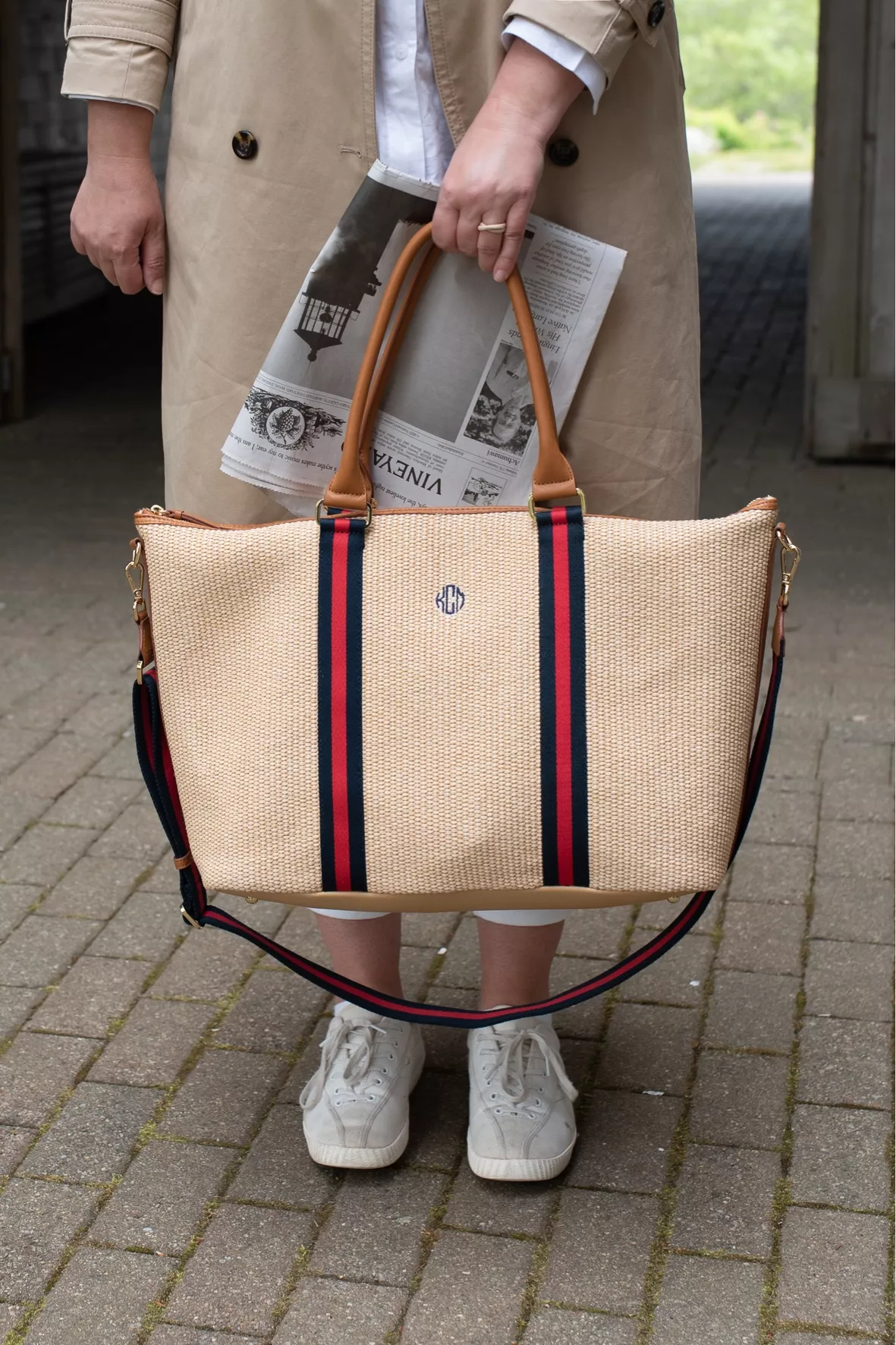 Raffia Twill Zip-Top Travel Tote curated on LTK