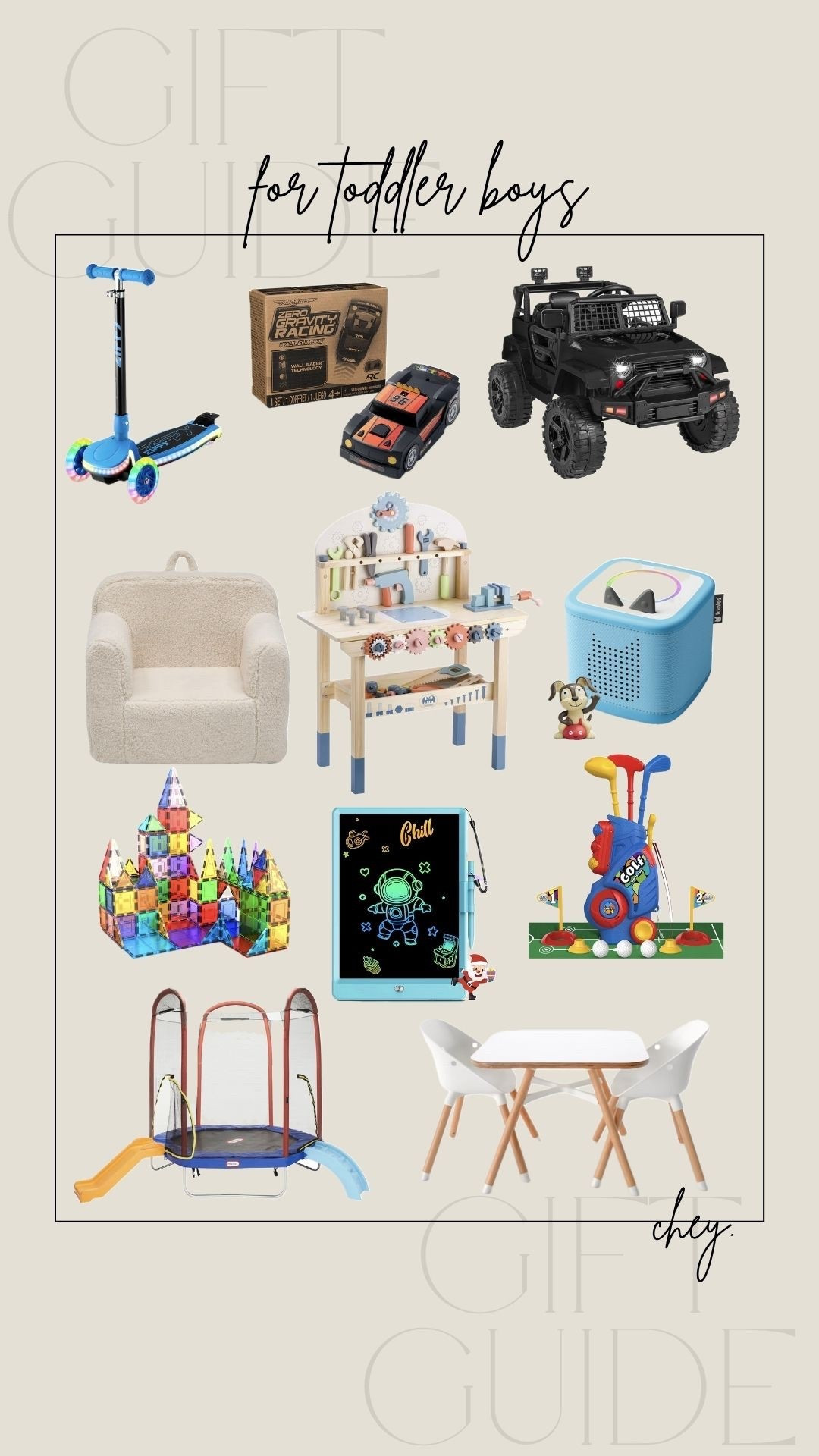Gift guide for toddler boys! Toddler Boy Christmas Gift Guide 🎄
If you need toddler boy gift ideas, these are our top toys, activity sets, and everyday essentials that actually get used. Amazing budget options + Amazon favorites!

Toddler boys, gift guide, Christmas gifts for boys, Christmas gift guide, holiday gift guide, toddler must haves, Amazon finds, Amazon toy, Christmas shopping, holiday gift ideas, Toddler boy gift ideas, Amazon toddler toys, stocking stuffers

#LTKHoliday #LTKKids #LTKGiftGuide