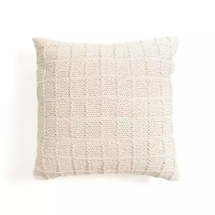 Ivory Knit Cotton Pillow | Kirkland's Home