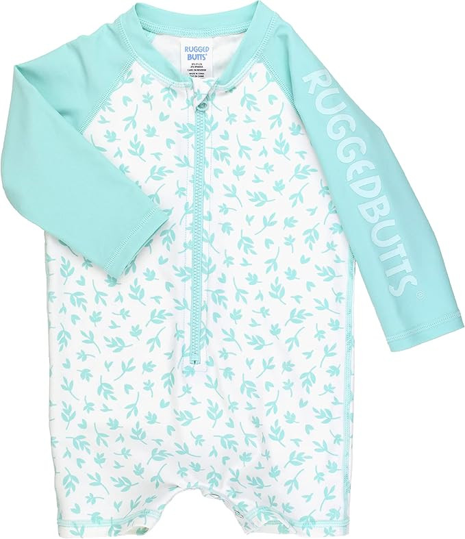 RUGGEDBUTTS Baby/Toddler Boy Swimsuit, One Piece Zipper Rash Guard Sunsuit with UPF 50+ Sun Prote... | Amazon (US)