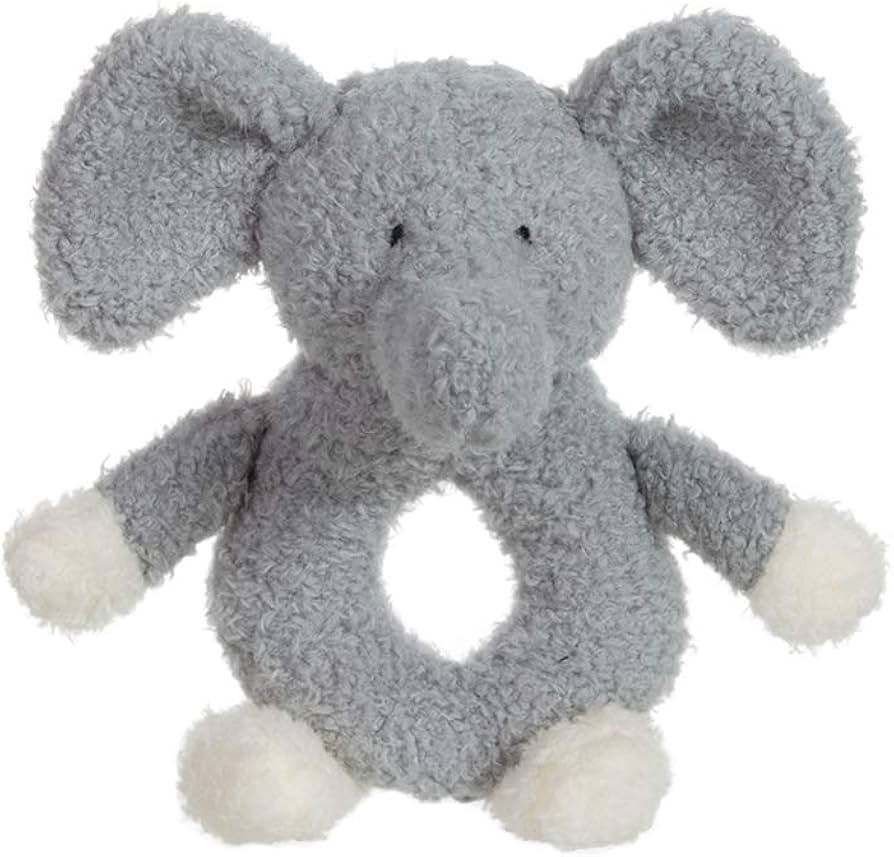 Apricot Lamb Baby Lovey Elephant Soft Rattle Toy, Plush Stuffed Animal for Newborn Soft Hand Grip... | Amazon (US)