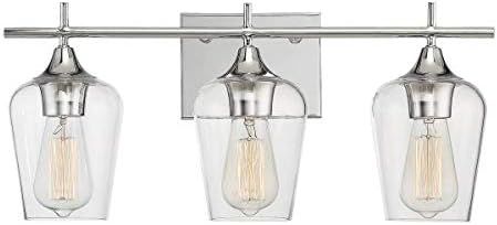 Modern Farmhouse 3-Light Industrial Bathroom Vanity Light Over Mirror, Wall Sconce for Makeup Dre... | Amazon (US)