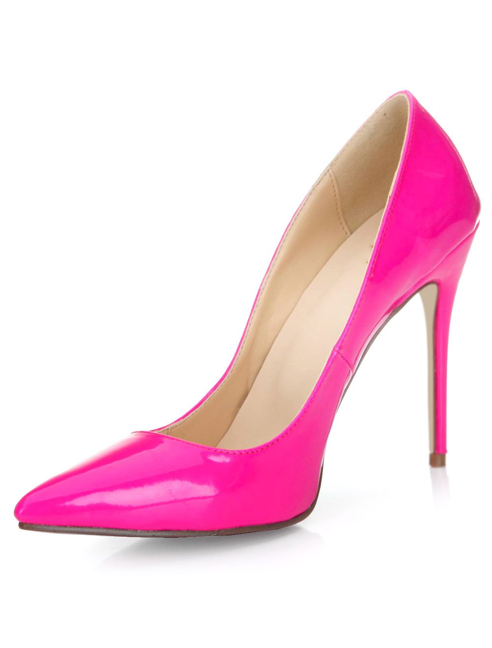 Black High Heels Dress Shoes Pointed Toe Patent Leather Stilettos Pumps #23700468605 | Milanoo