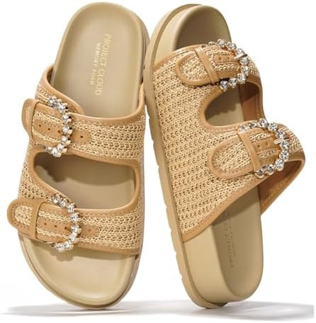 Project Cloud Platform Summer Sandals for Women - Comfortable and Adjustable Straps Summer Slides... | Amazon (US)