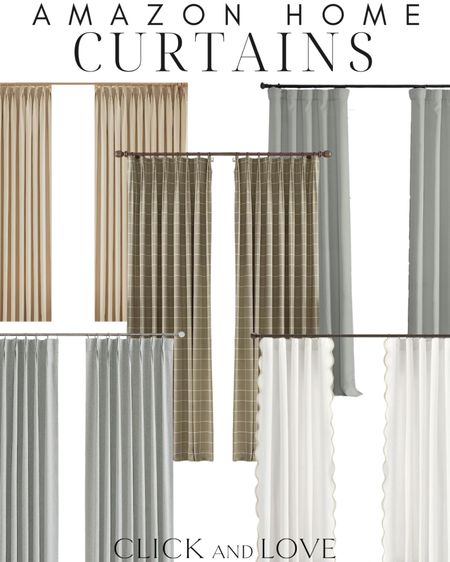 Amazon home curtain finds! Own and love these pinch pleat panels. They come in several sizes and colors ✨ 

curtains, drapery, window treatments, blackout curtains, velvet curtains, neutral drapery, budget friendly curtains, plaid curtains, pinch pleat, light filtering panels, scalloped panels, Amazon, Amazon home, Amazon curtains, living room, bedroom, guest room, dining room, entryway, interior design, Amazon must haves, scallop curtains 

#LTKhome #LTKfindsunder100 #LTKstyletip