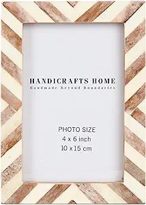 Handicrafts Home Picture Photo Frame Chevron Herringbone Art Inspired Vintage Wall Decor Gift Fra... | Amazon (US)