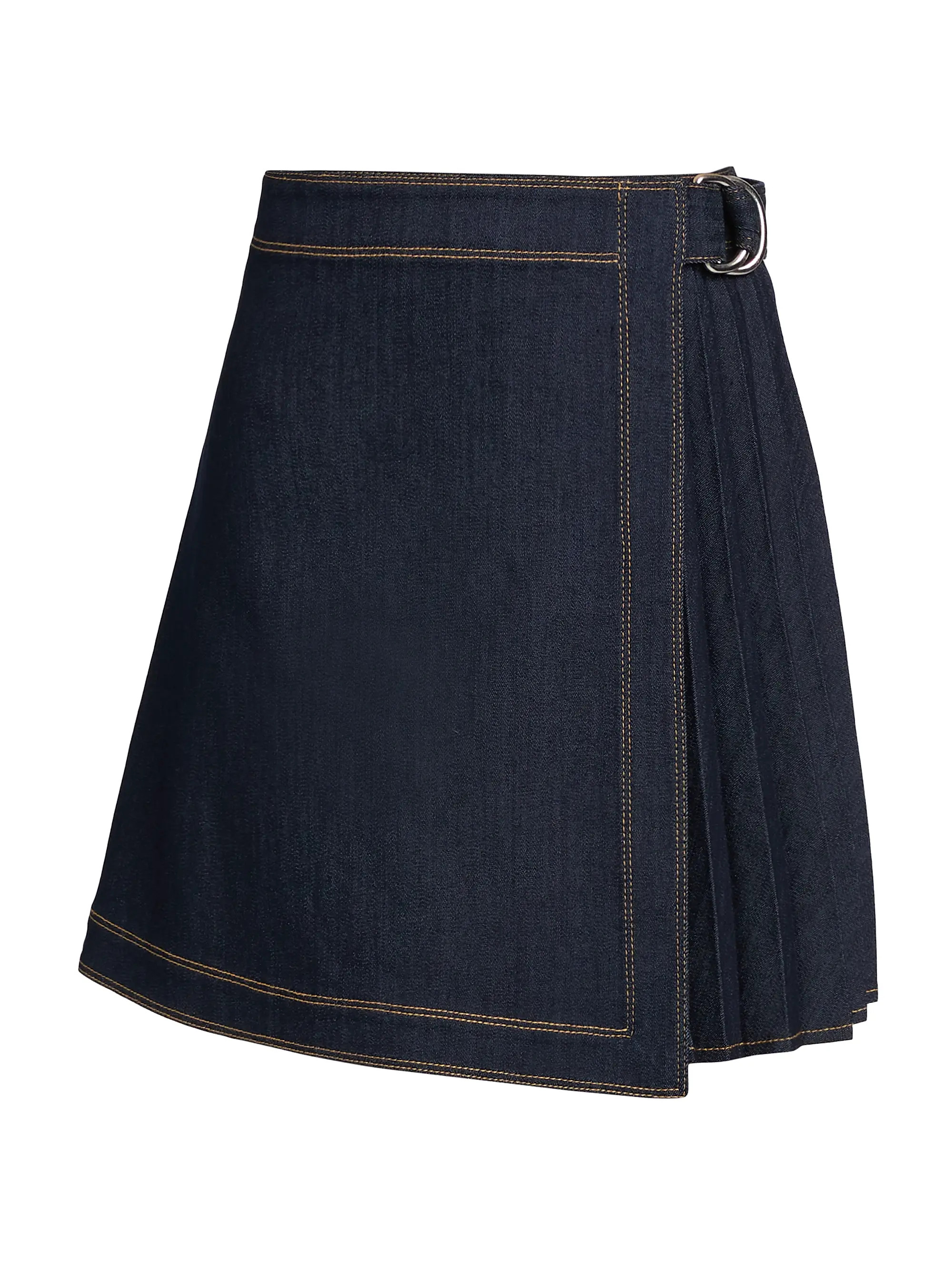 Tammi Pleated Denim Miniskirt | Saks Fifth Avenue