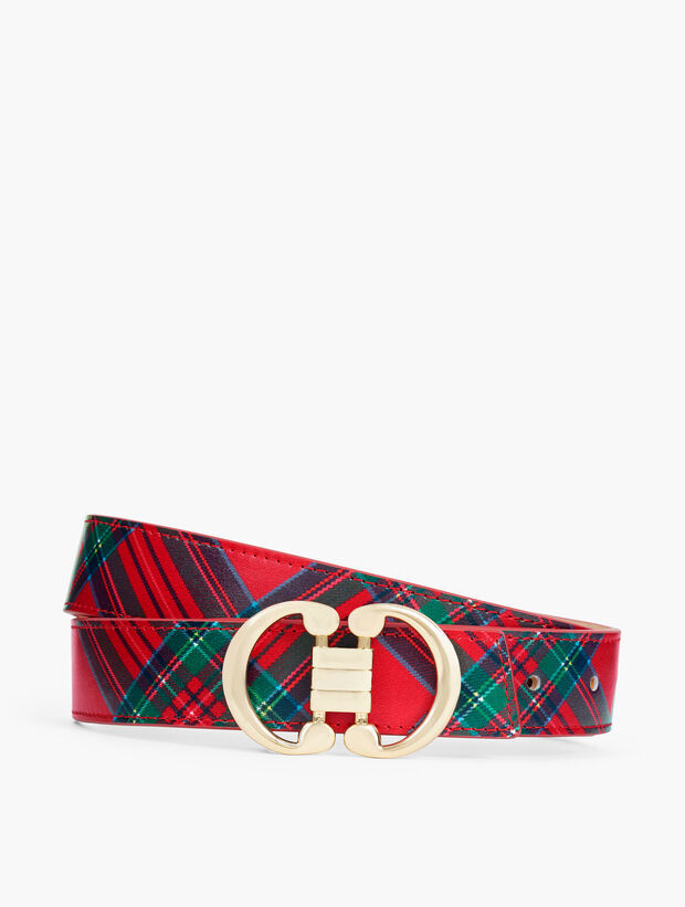 Reversible Leather Belt - Plaid | Talbots