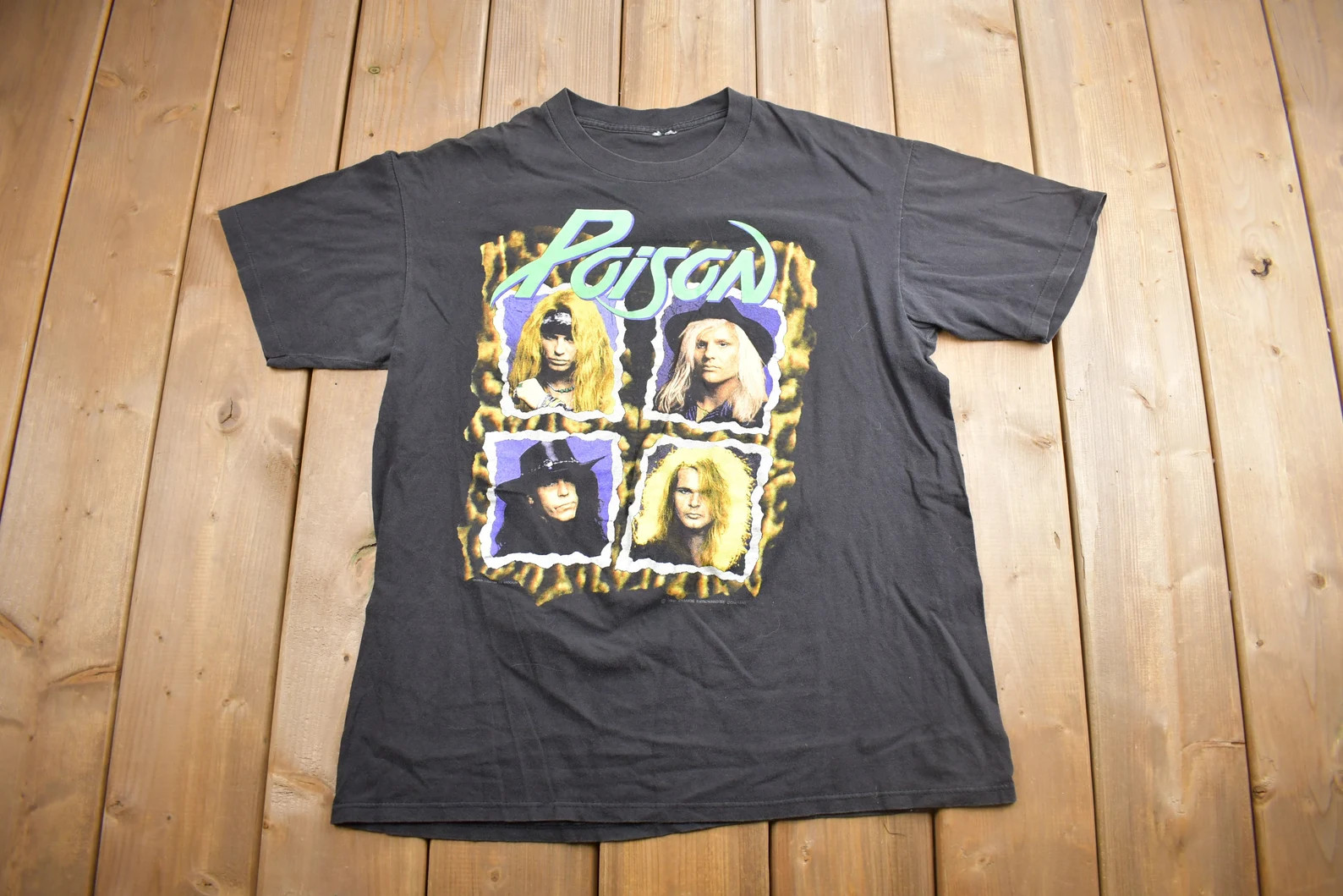 Vintage 1991 Poison Flesh And Blood World Tour Graphic Band T-Shirt / Single Stitch / Music Promo... | Etsy (Global)