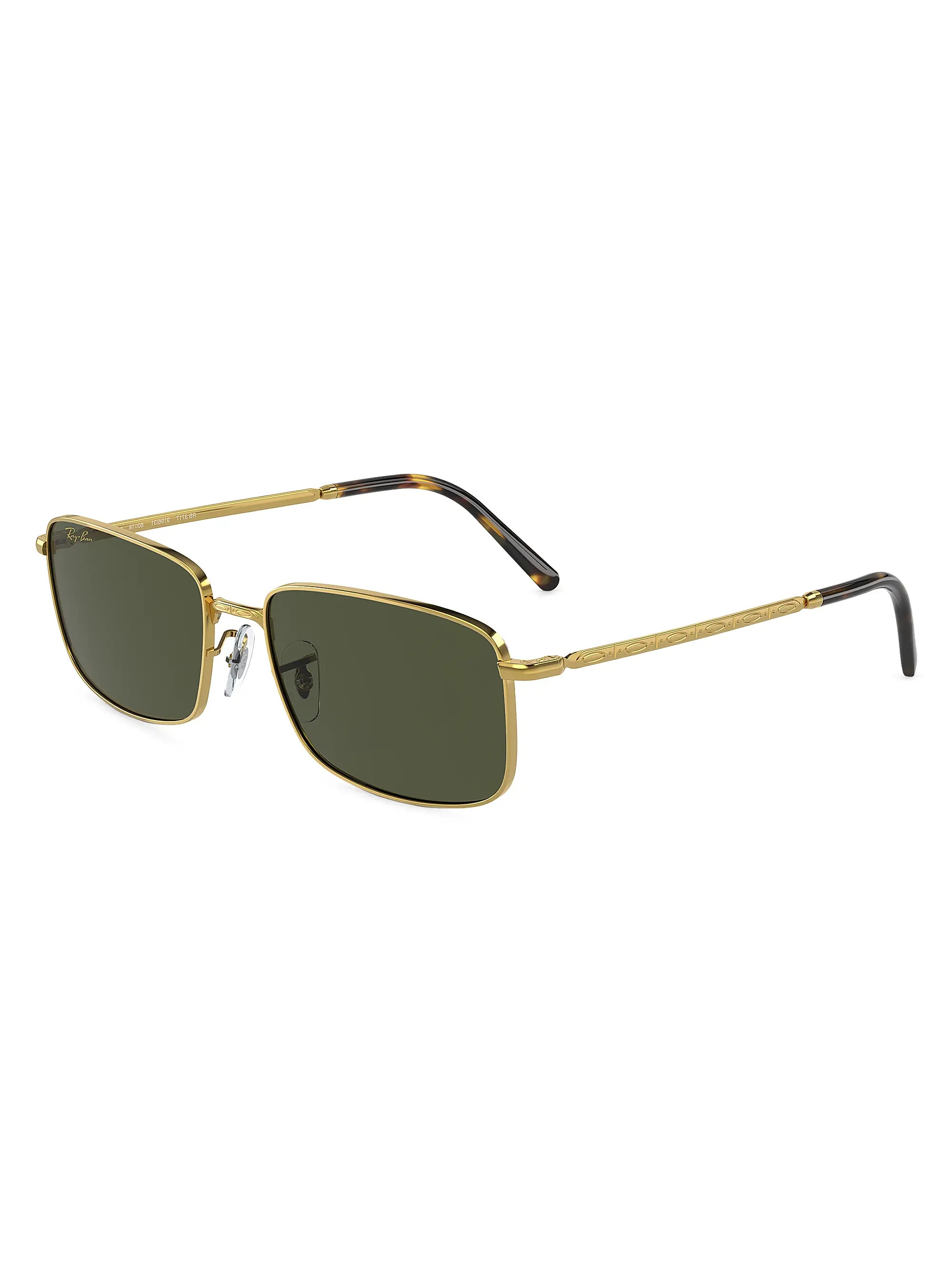 RB3717 60MM Metal Rectangular Sunglasses | Saks Fifth Avenue