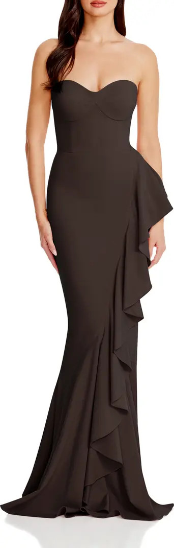Paris Ruffle Strapless Mermaid Gown | Nordstrom