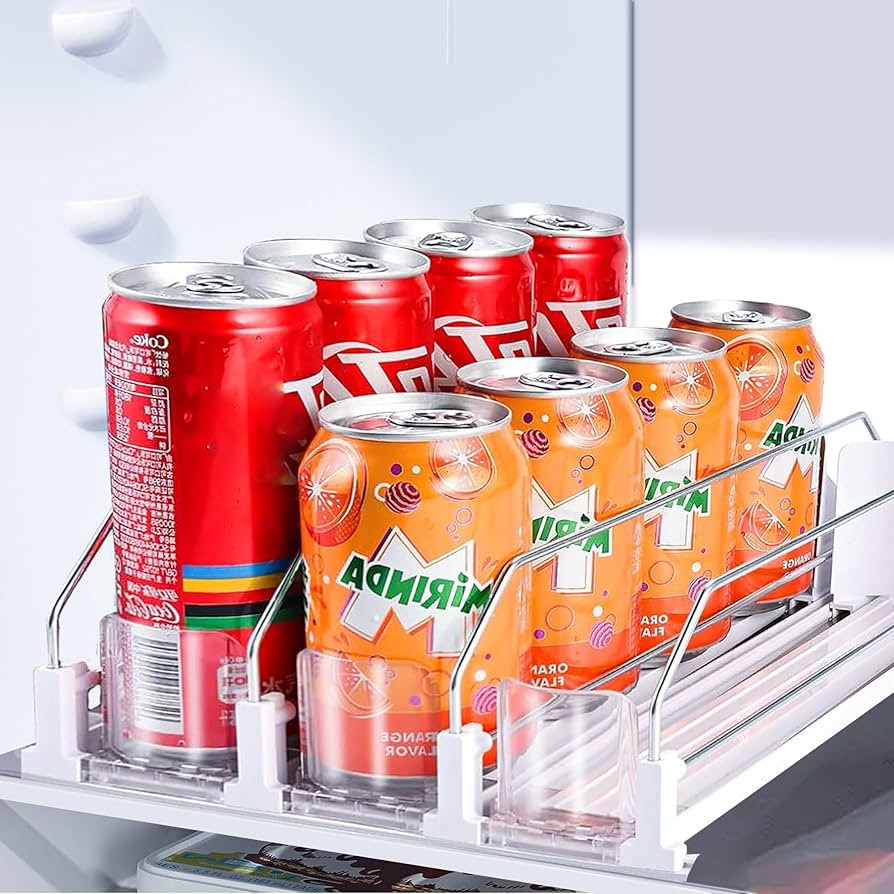 Drink Organizer for Fridge, Soda Can Organizer Dispenser for Refrigerator with Automatic Pusher G... | Amazon (US)