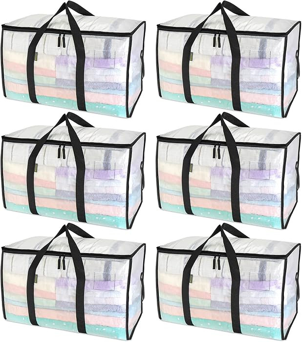BALEINE 6-Pack Oversized Moving Bags with Reinforced Handles, Heavy-Duty Storage Tote for Clothes... | Amazon (US)
