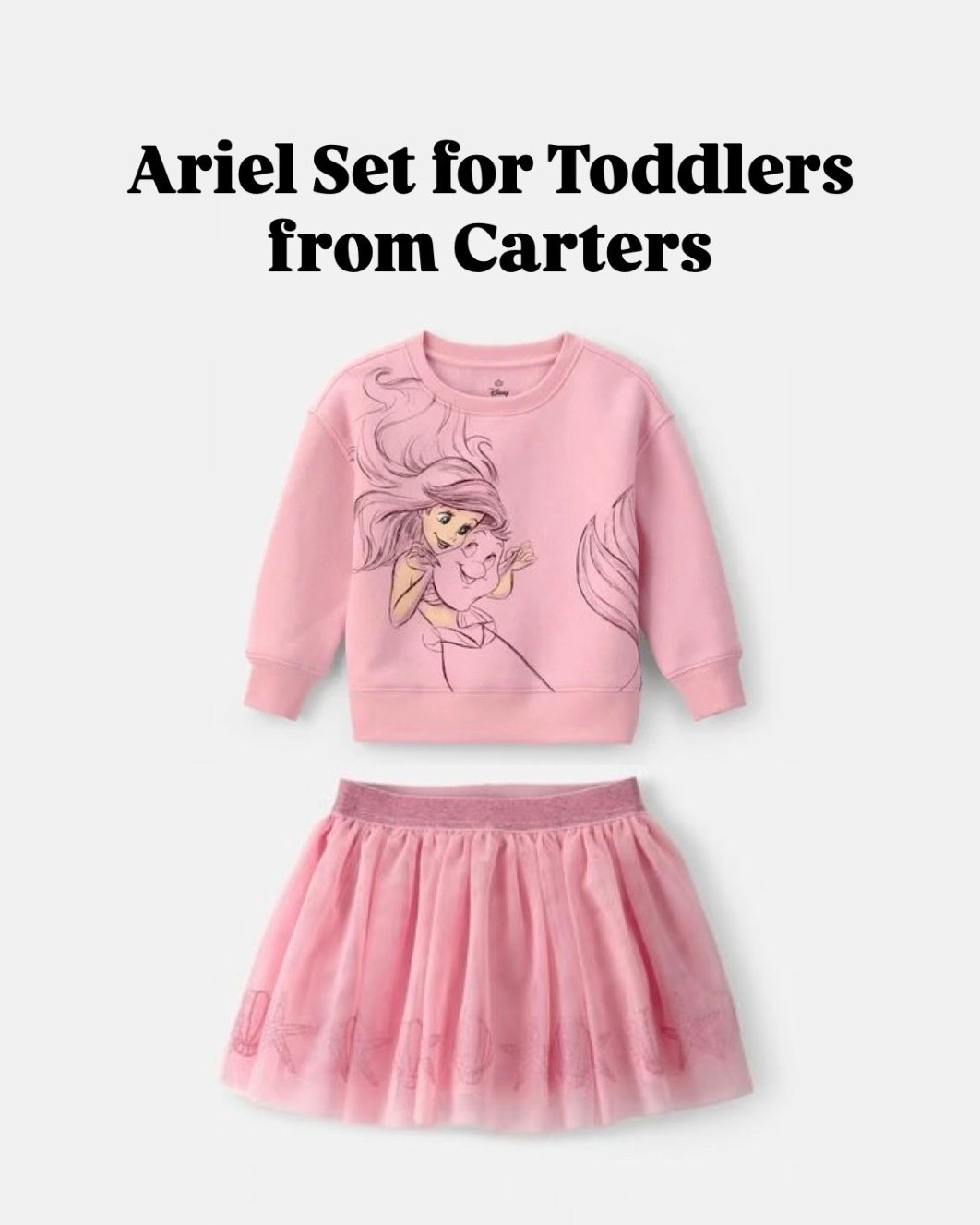 The cutest little mermaid Ariel set for toddlers from carters with a sweatshirt and a skort 🧜‍♀️

#LTKSeasonal #LTKKids #LTKFindsUnder50