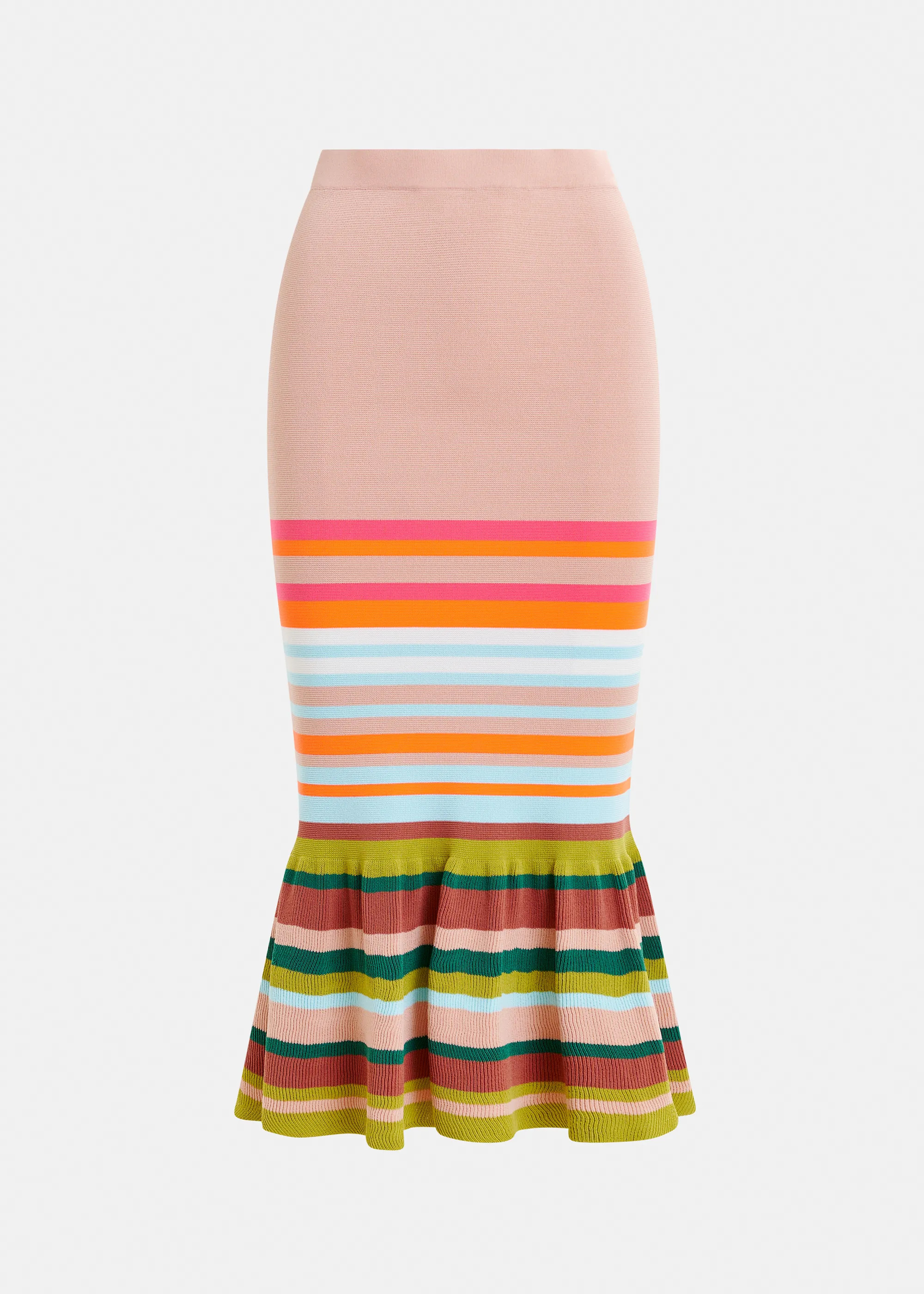 Vintage pink and mulitcolor striped knit skirt | Essentiel Antwerp United States | Essentiel Antwerp