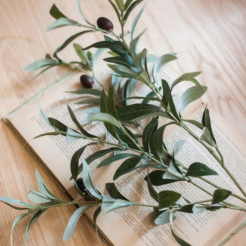 Artificial Large Olive Stem | Wayfair Professional
