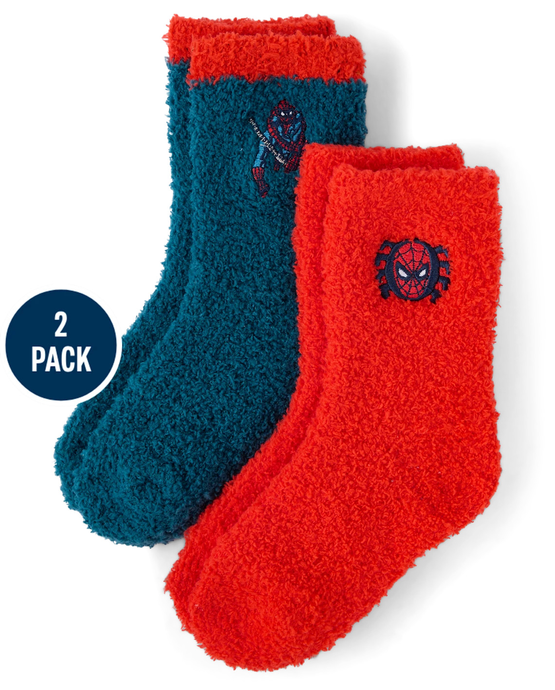 Boys Spider-Man™ Embroidered Cozy Socks 2-Pack - multi | The Children's Place