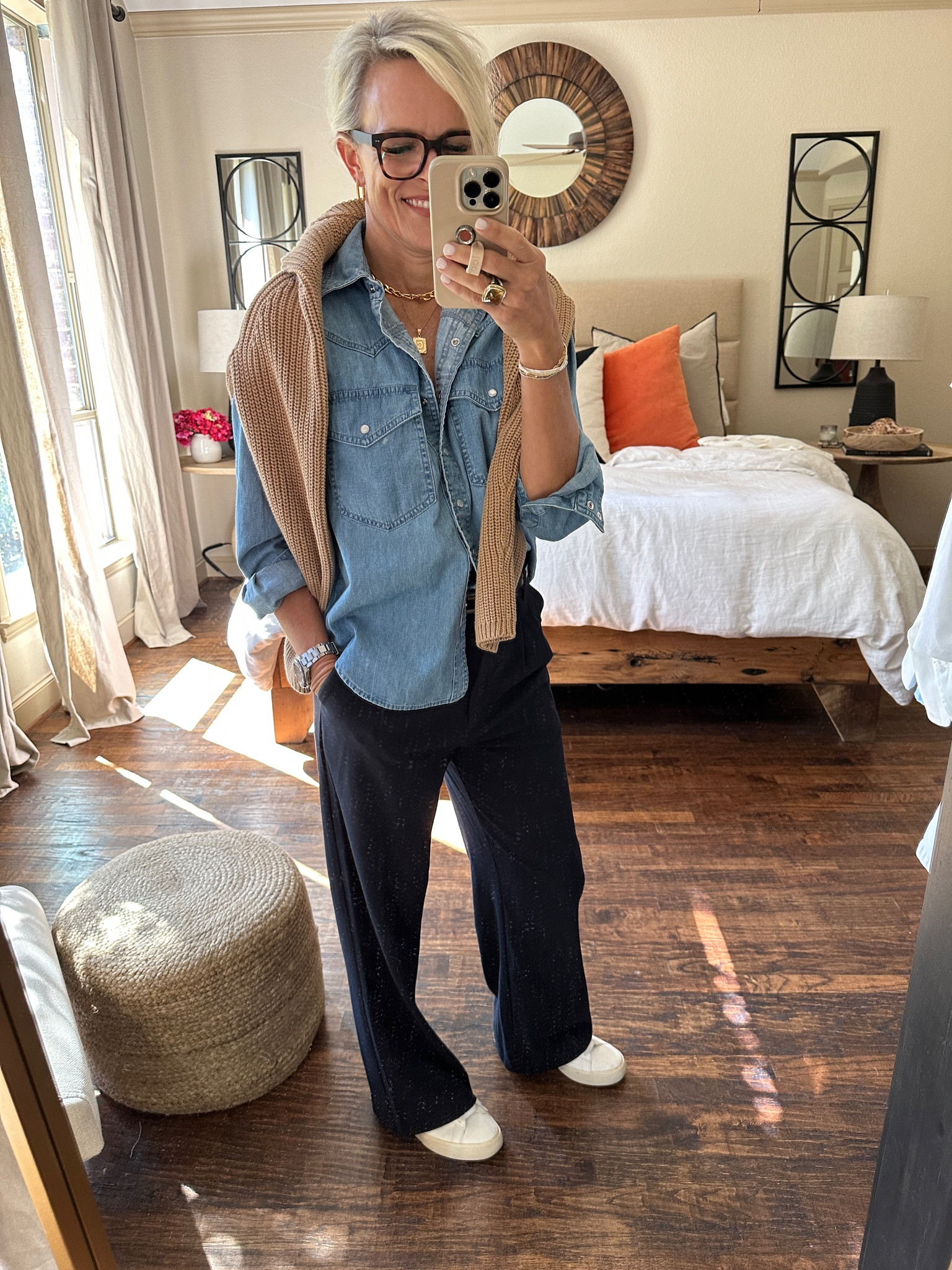 Casual, Comfortable Fall Outfit

Denim jacket  brown sweater  black pants  white sneakers  fall  fall outfits  fall style  outfit ideas 

#LTKstyletip #LTKSeasonal #LTKHoliday