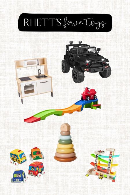 Rhett’s Fave Toys {toddler toys, boy toys, gift ideas, stacking toy, play kitchen, remote control car, car toys} 

#LTKkids
