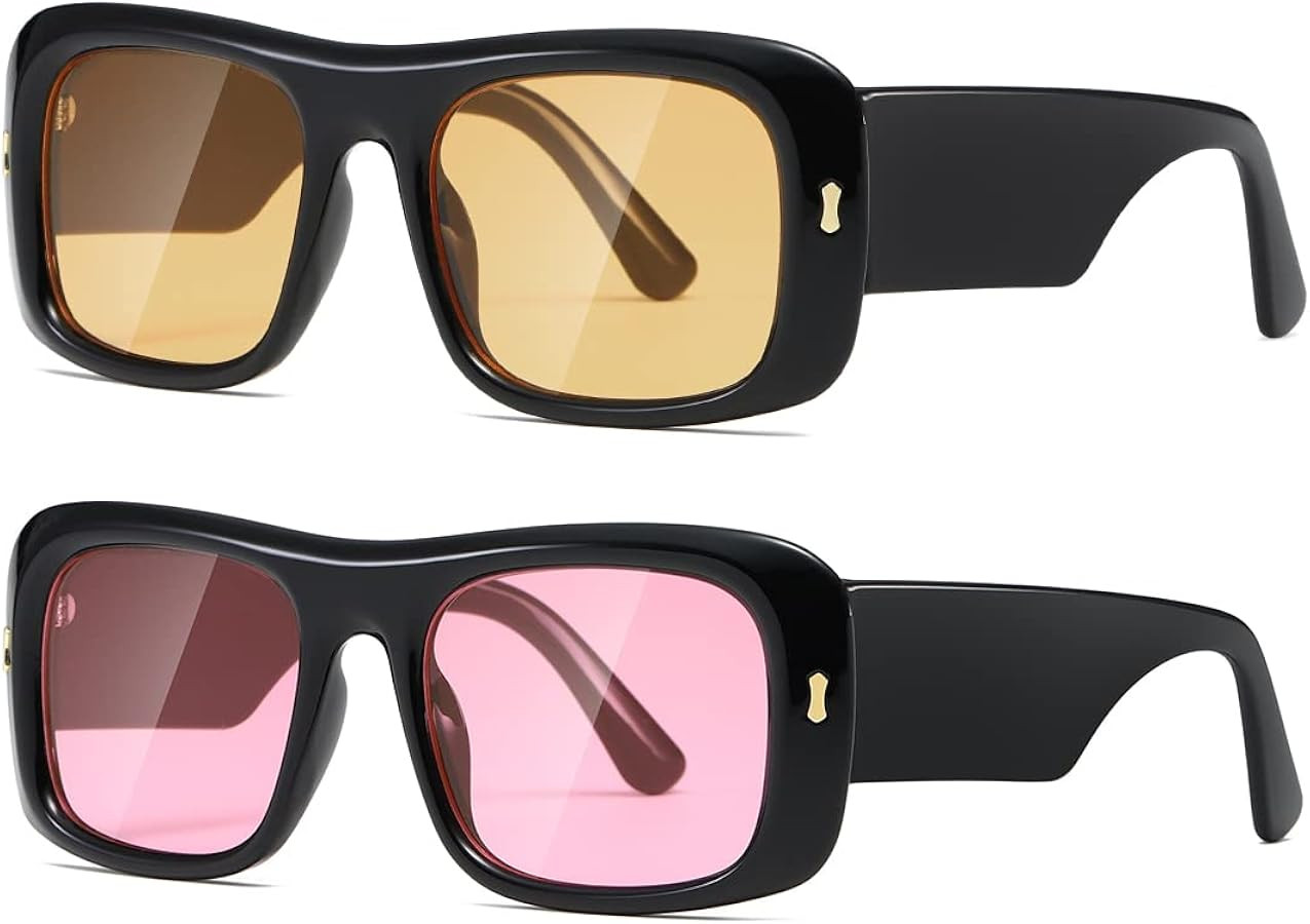kimorn Sunglasses for Women Men Trendy Retro Fashion Sun Glasses 90’s Vintage Y2K Oversize Squa... | Amazon (US)