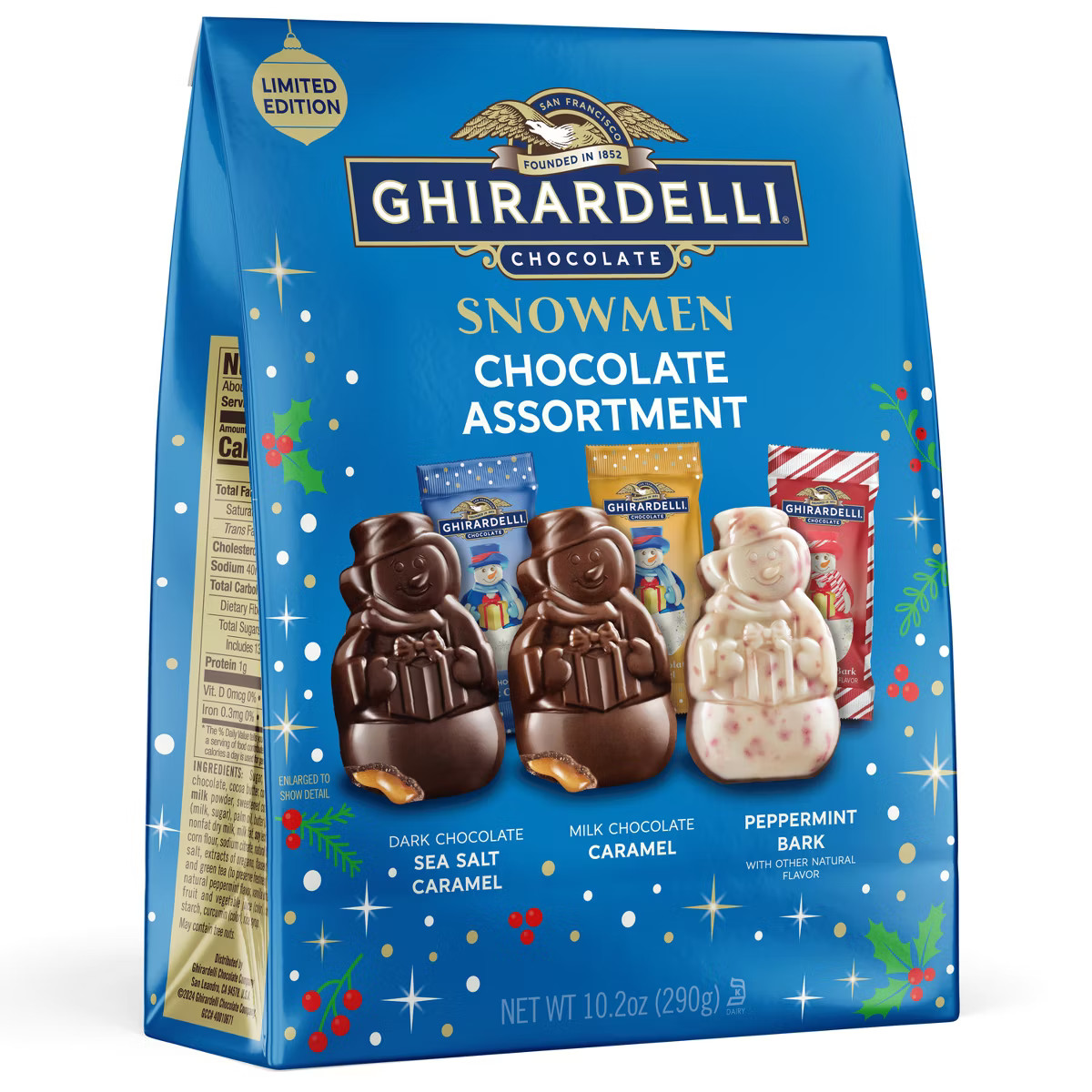 Ghirardelli Christmas Snowmen Assortment XL Bag - 10.6oz | Target