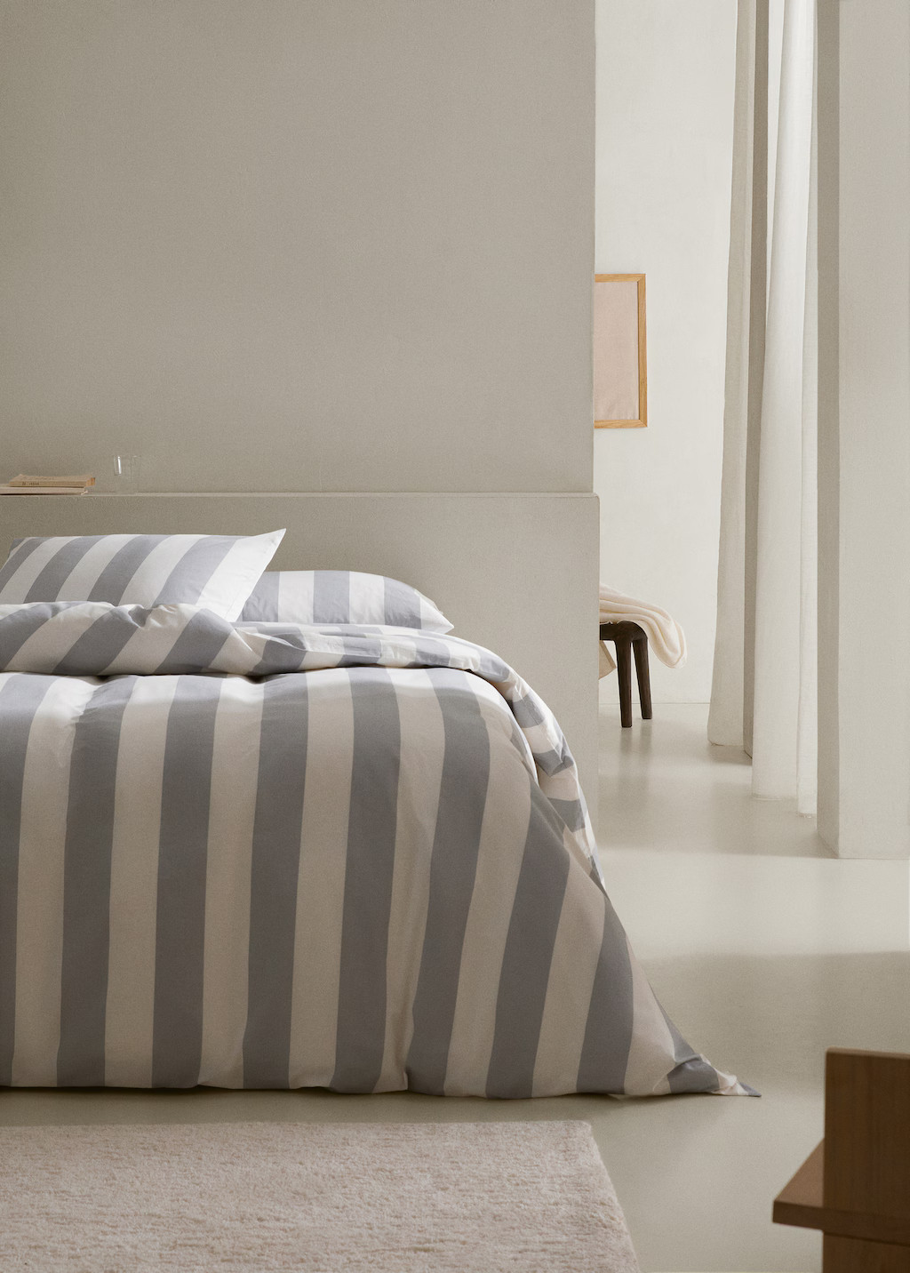 Cotton duvet cover with contrast stripe design king bed | MANGO (NL)