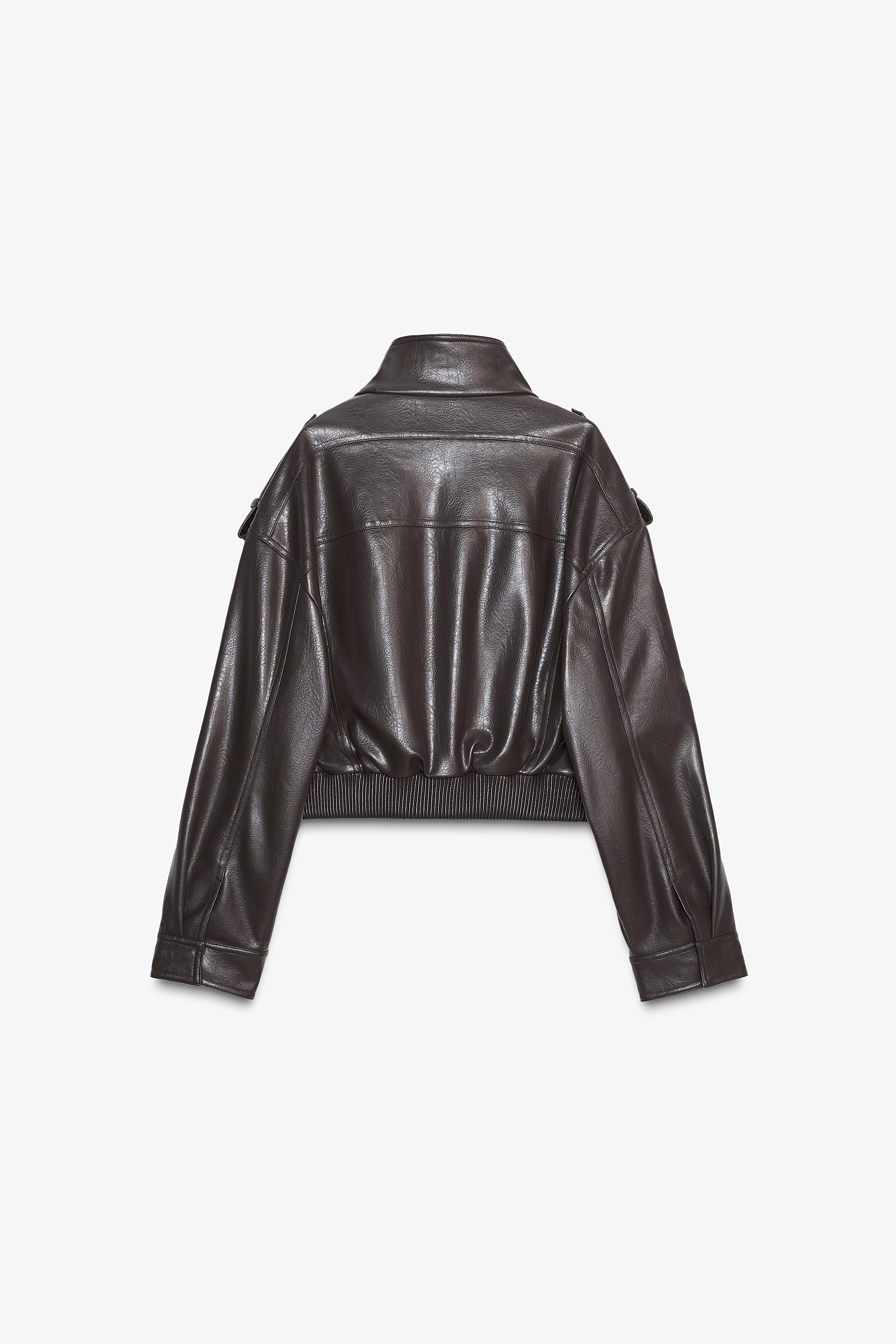 FAUX LEATHER SHORT JACKET | Zara UK