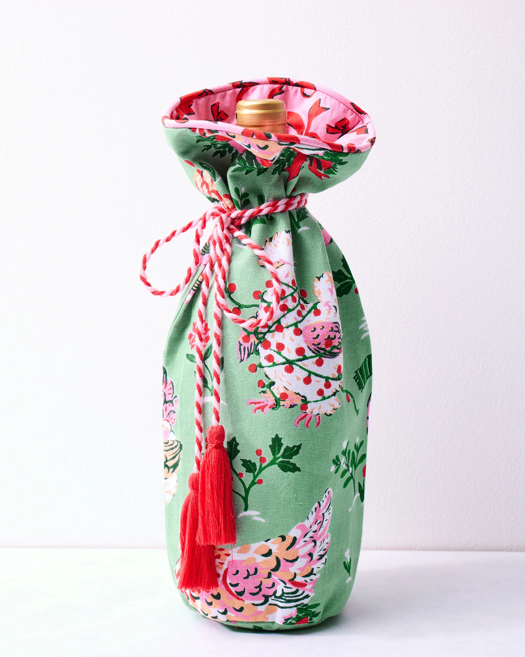 Holiday Hens - Wine Bag - Sage | Printfresh