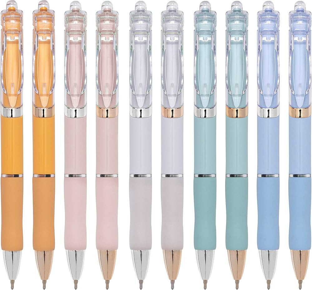 Aisibeiger Black Pens Ball Point Pen 1.0mm Medium Point Pen with Comfort Grip Smooth Writing (10 ... | Amazon (US)