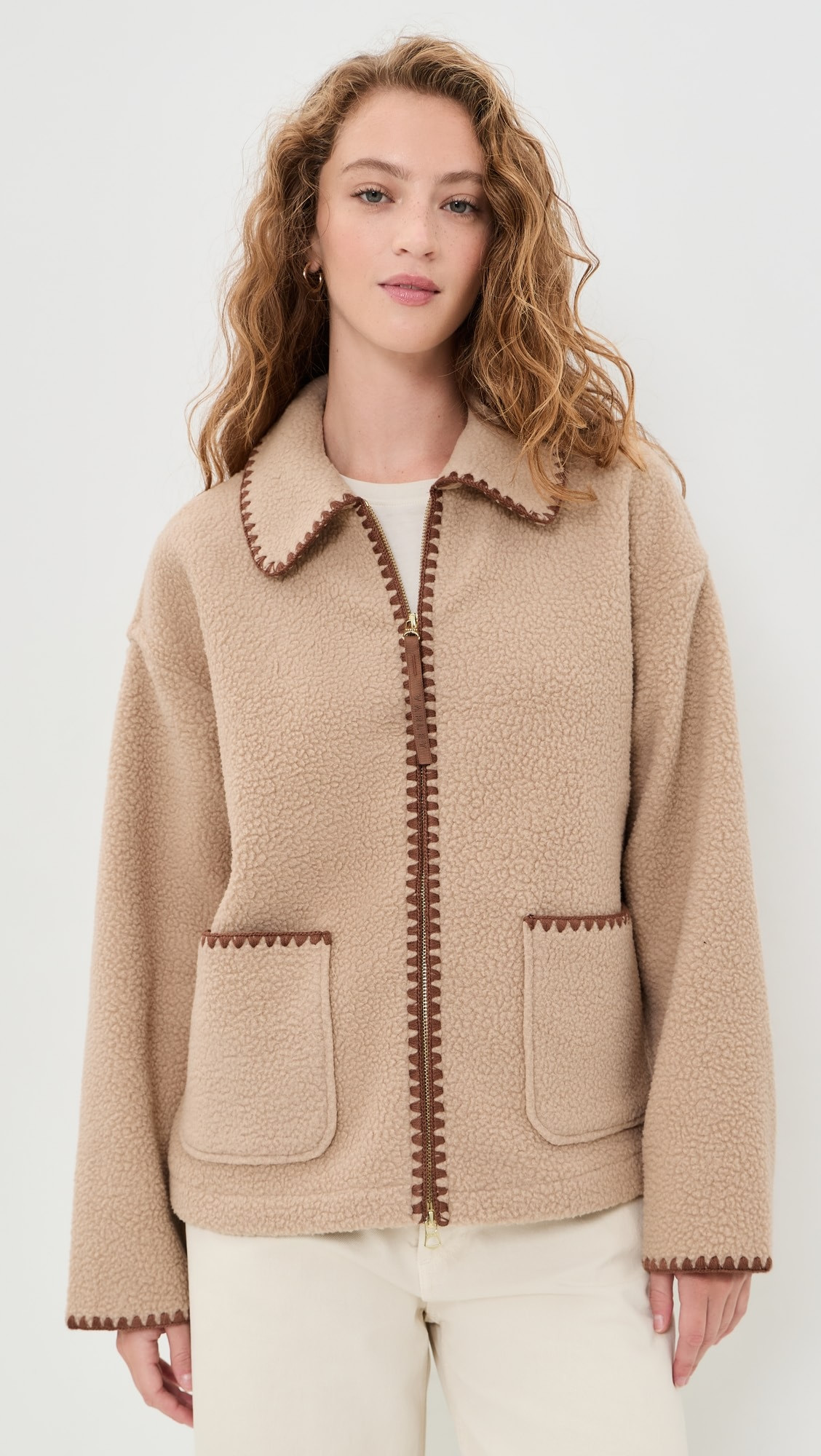 Varley Ruiko Zip Through Fleece Jacket | Shopbop | Shopbop