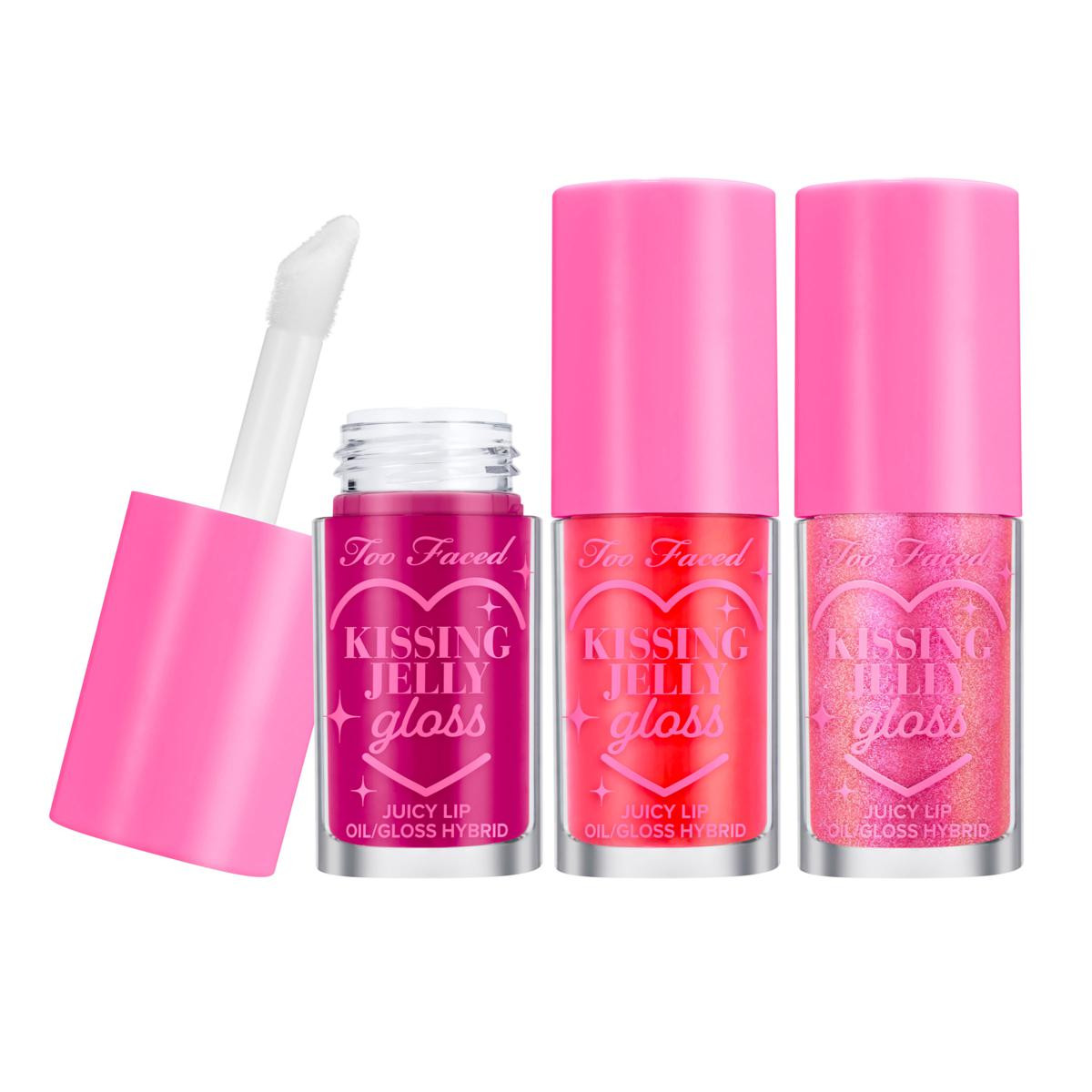 Too Faced 3-piece Kissing Jelly Lip Oil Gloss | HSN