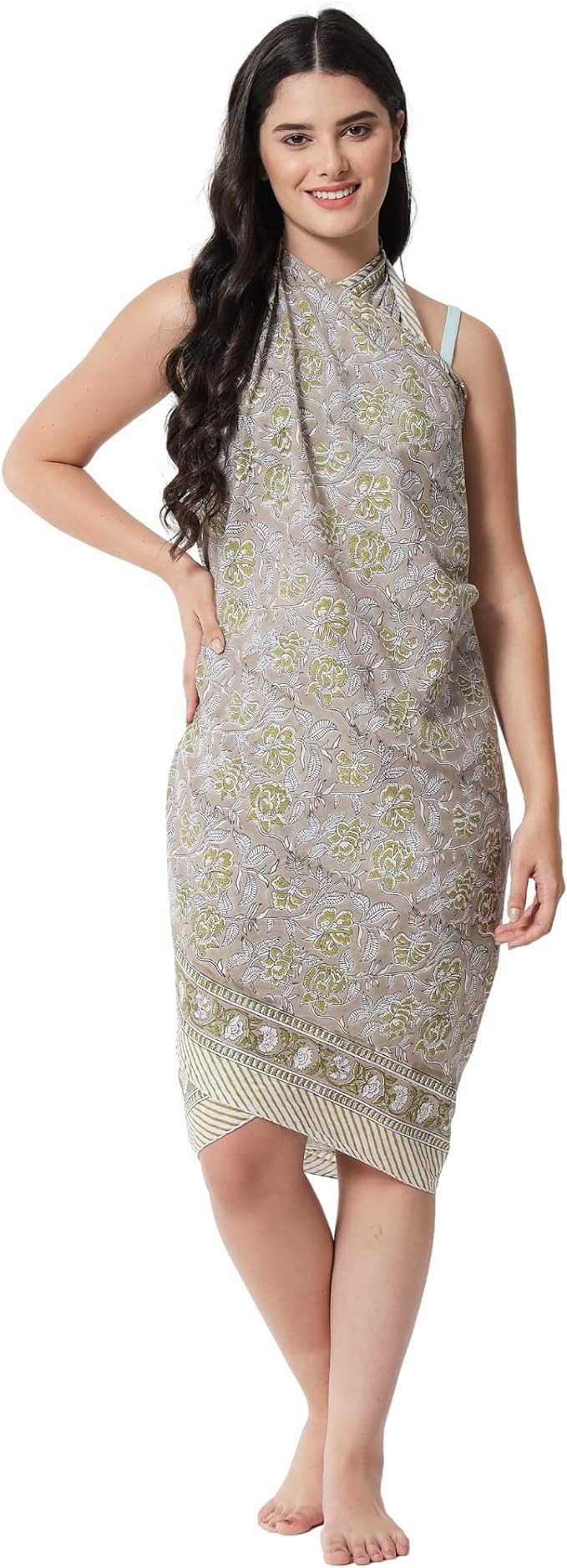 parihan Swimsuit Beach Sarong Cover Ups for Swimwear Women-Hand Print Wrap Skirt | Amazon (US)