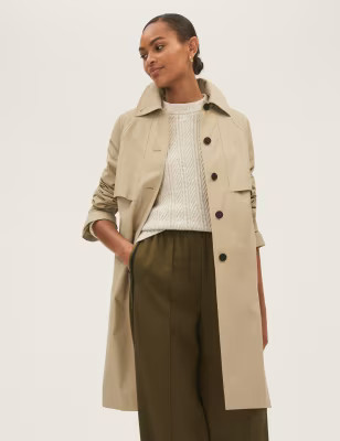 Cotton Rich Stormwear™ Hooded Car Coat | M&S Collection | M&S | Marks & Spencer (UK)