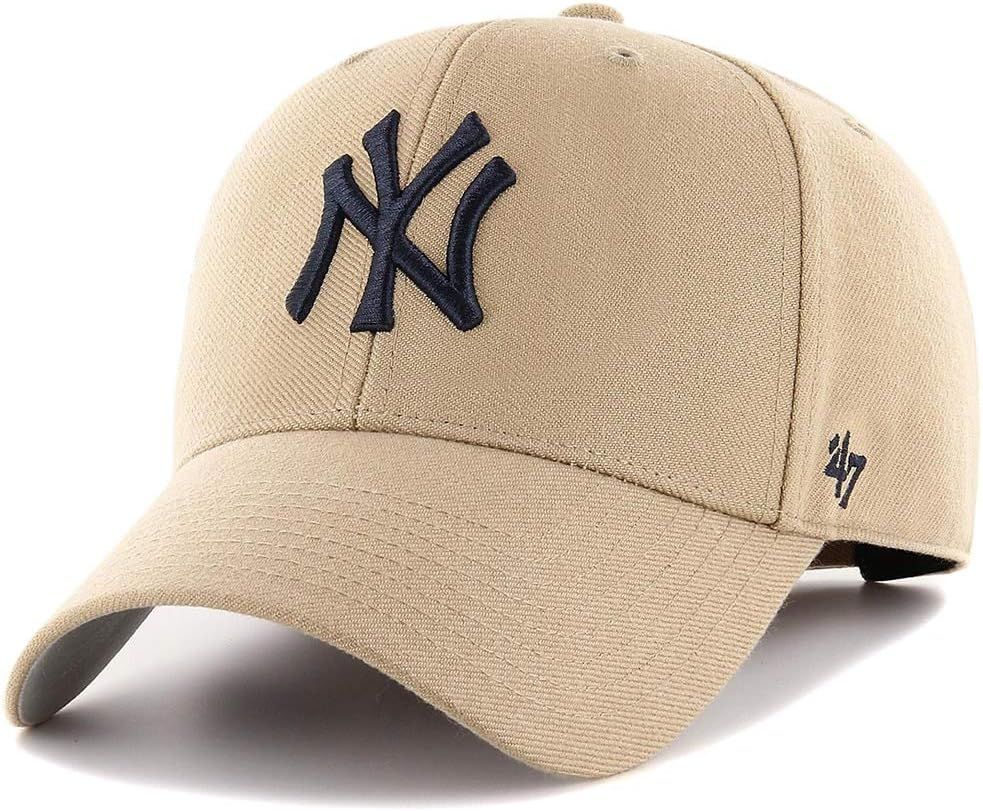 '47 Brand MLB New York Yankees Cap B-MVP17WBV-KHA, Mens, Beige/Khaki, | Amazon (US)