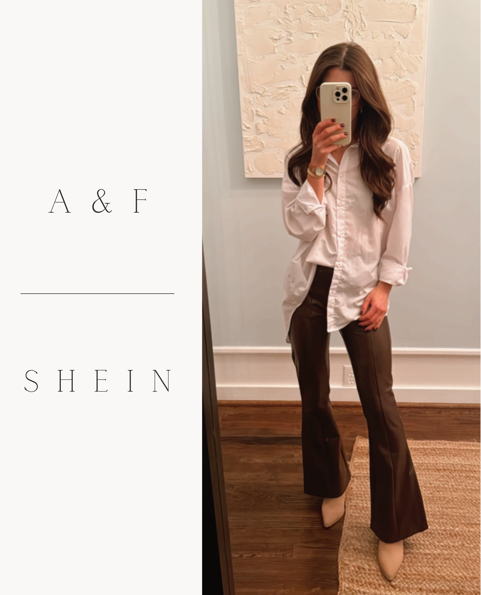 Abercrombie Curve love vegan leather split-hem flare pant 🤎 
They don’t currently have this specific style on the site but linking very similar options below! 

Boots are in the shade “nude"

#LTKfindsunder50 #LTKsalealert #LTKstyletip