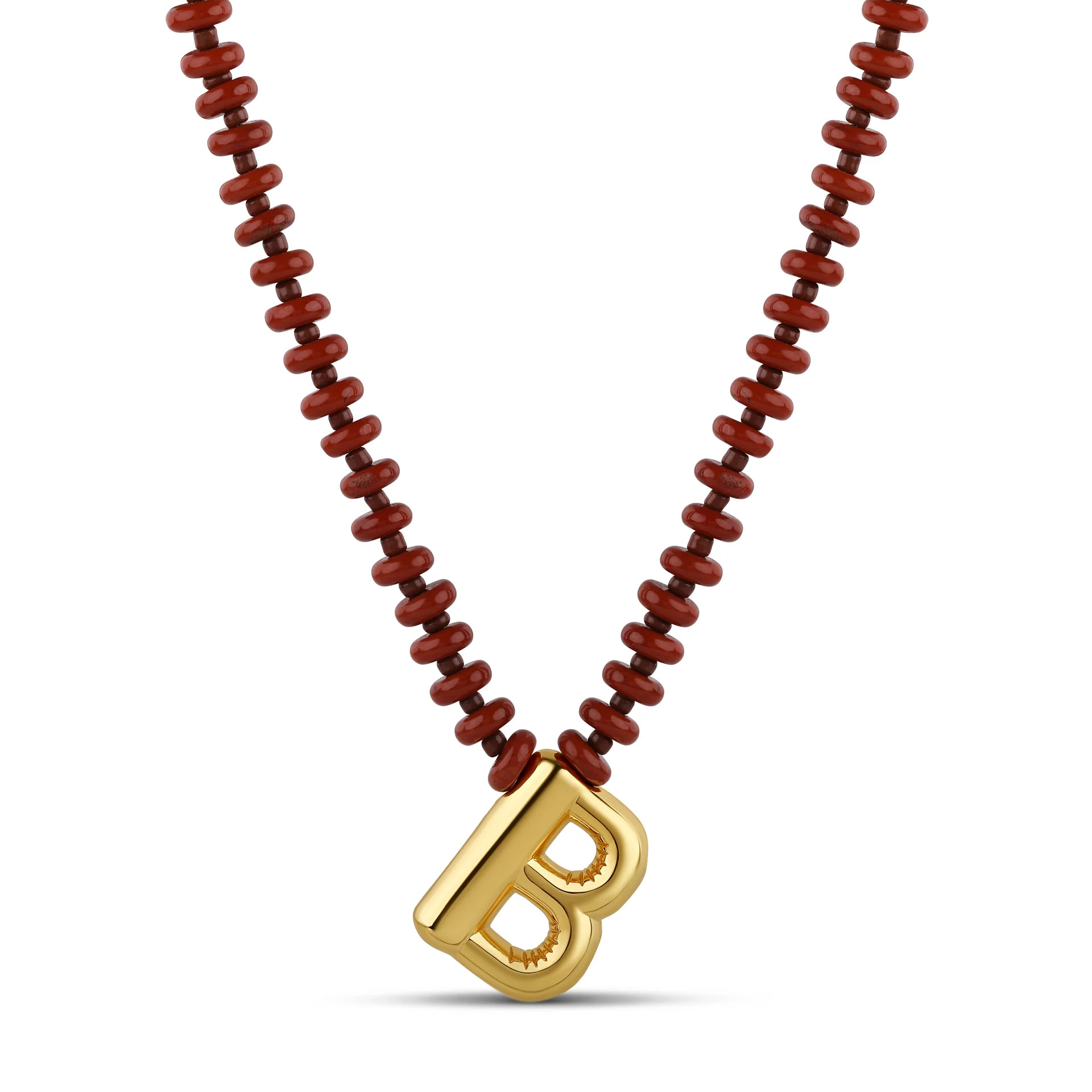 Bubble Initial Beaded Necklace | Hannah B Jewelry