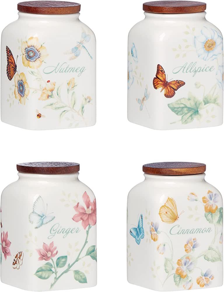 Lenox Butterfly Meadow Baking Spice Jars, Set of 4, 1.40 LB, Multi | Amazon (US)
