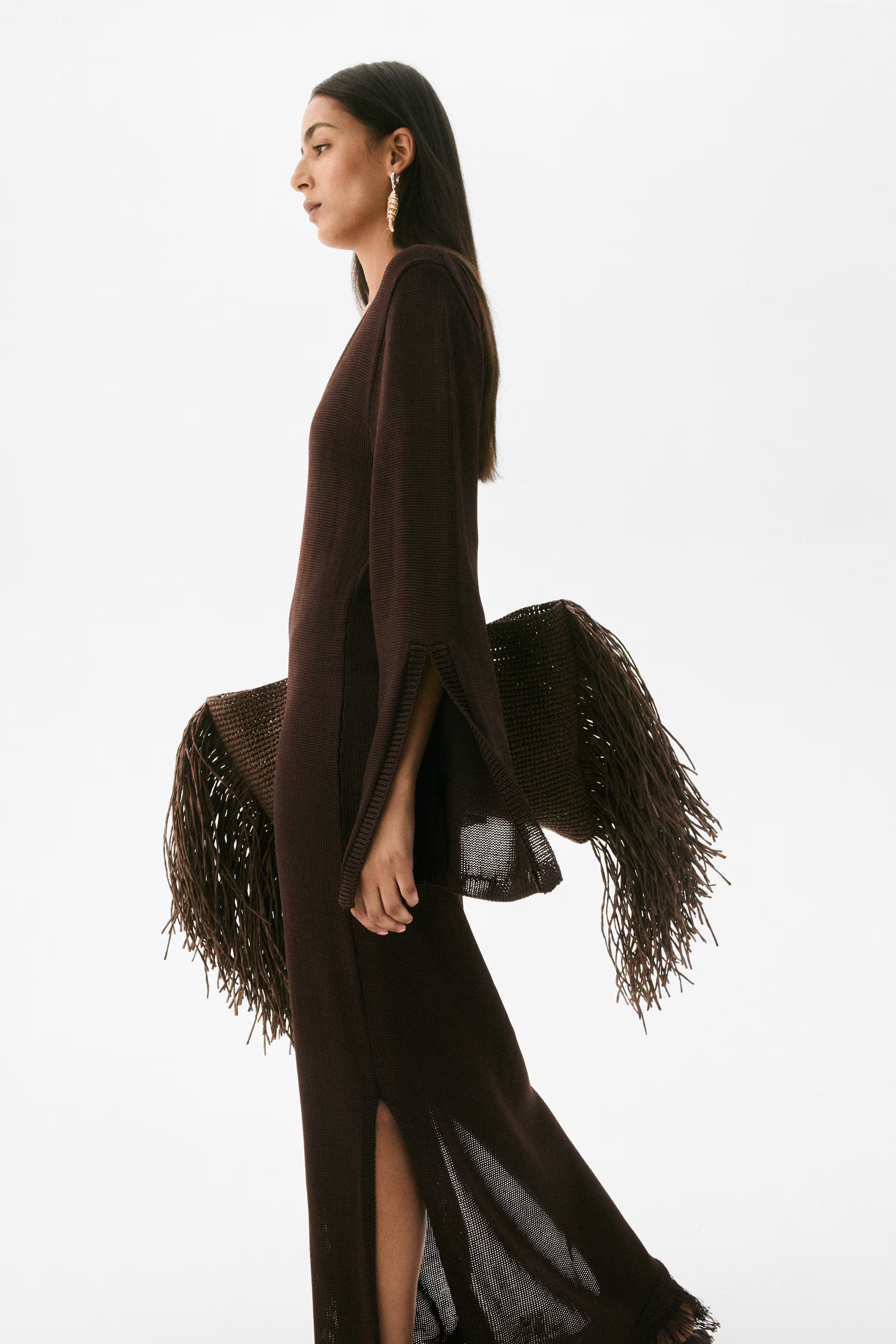 Fringe-trimmed kaftan dress | H&M (UK, MY, IN, SG, PH, TW, HK)