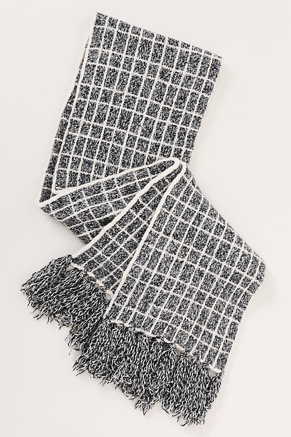 Lindsey Fringe Check Knit Scarf | Anthropologie (US)