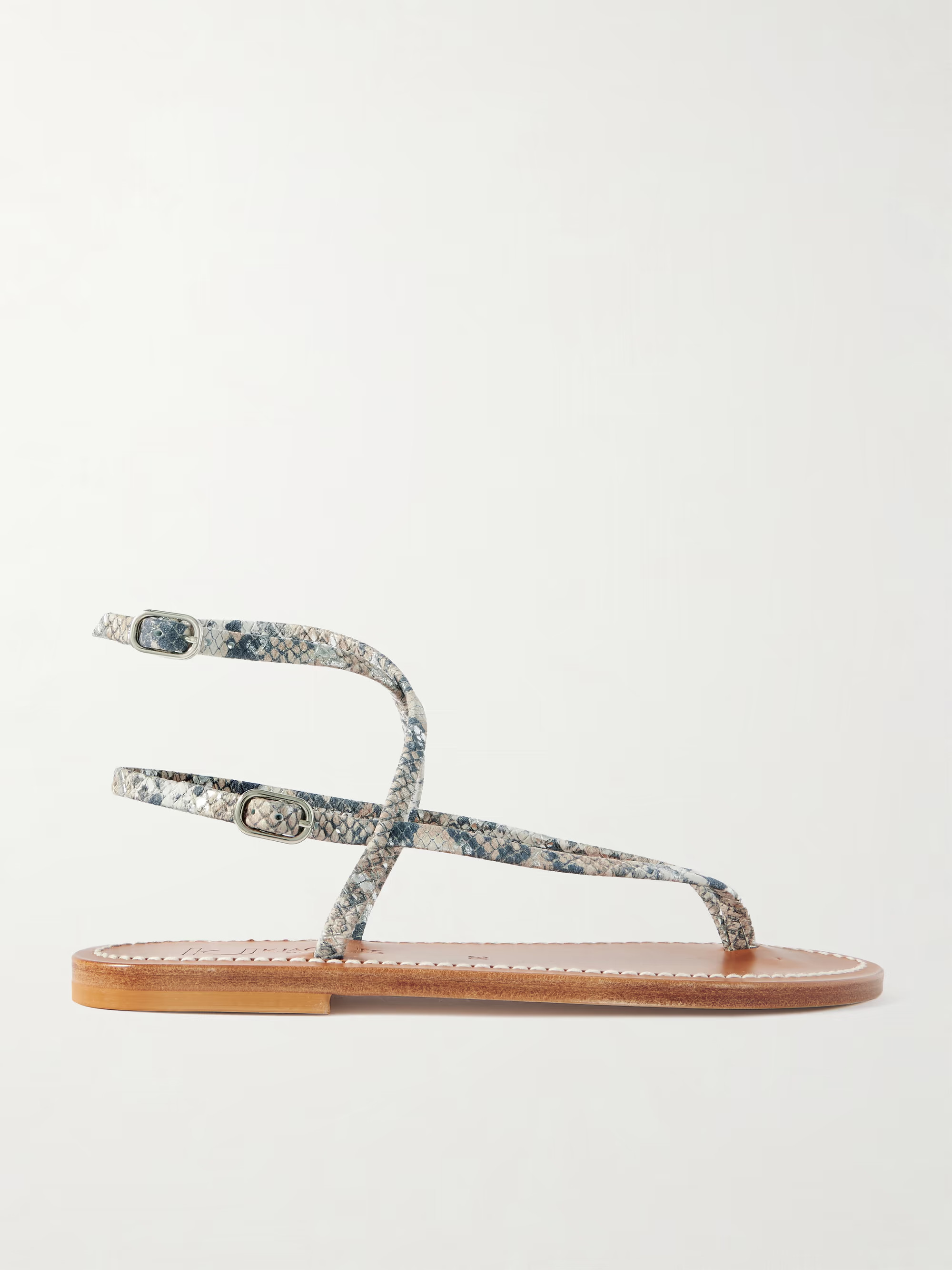 Abako snake-effect leather sandals | NET-A-PORTER (US)