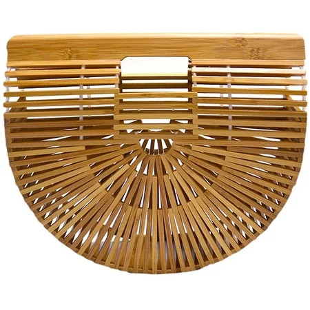 YuanTU Women s Bamboo Handbag Handmade Tote Tan | Walmart (US)