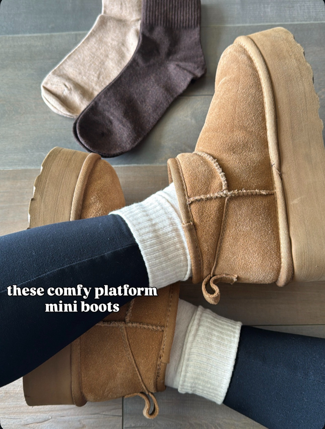 Favorite cold weather finds from Amazon! ❄️ Stay cozy in these fleece lined leggings, crew socks, and ankle boots. The perfect combo for chilly days! 

Amazon fashion, look for less ankle boots, crew socks, fleece-lined leggings, cold weather, winter style.
 

 #LTKootd #LTKSeasonal #LTKFindsUnder50