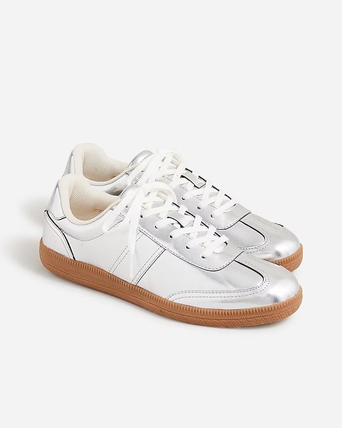 J.Crew field sneakers in metallic | J. Crew US