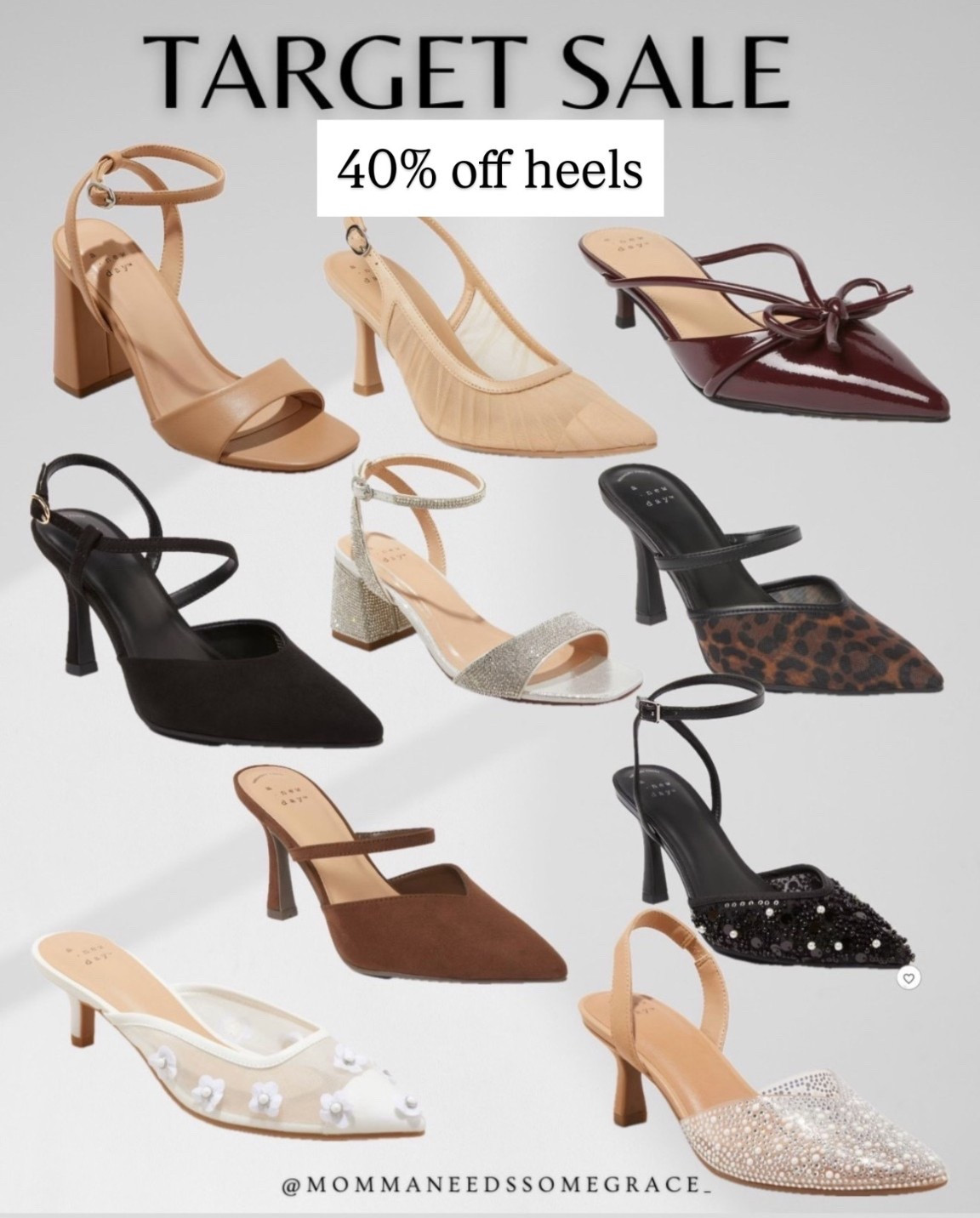Target heels! 40% off today only!!!

#LTKFindsUnder100 #LTKStyleTip #LTKHoliday